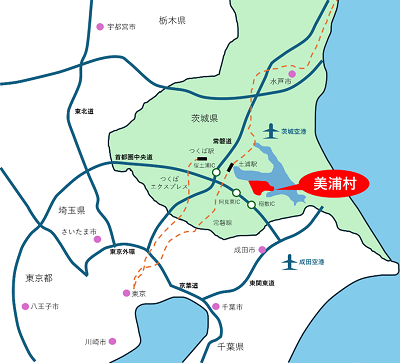 美浦村の位置図1(UMAフェスタ)